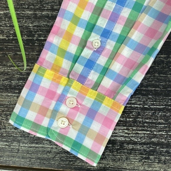 J Crew White Plaid Gingham Cotton Long Sleeve Button Down Shirt Top NEW S - Picture 5 of 8